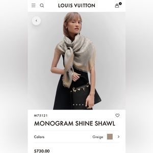 LOUIS VUITTON SHAWL “price is firm on this item “